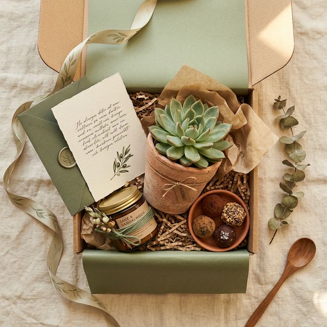 Gift box with personalized card